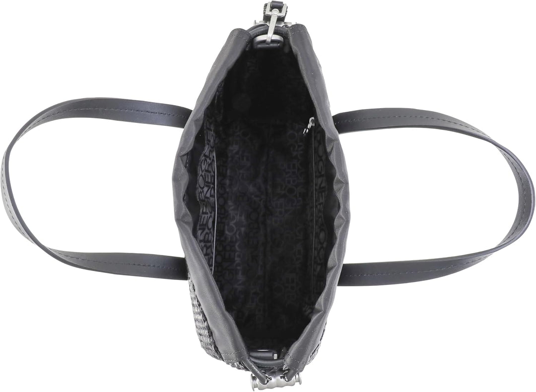 Bogner Ladies Airolo Malina Tote L Schwarz - Geflochtene Moderne Damen Tasche, Grösse One Size - Far