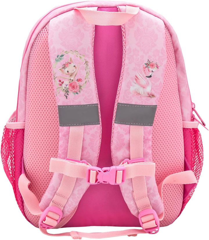 Belmil Kindergartenrucksack mit Brustgurt und Namensschild für 3-6 Jährige/Krippenrucksack Kindergar