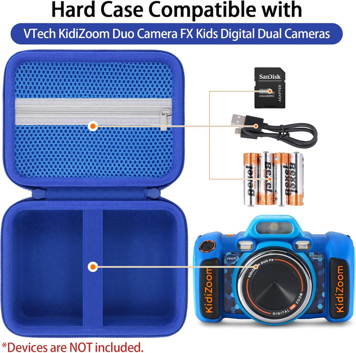 co2CREA Hart Reise Schutz Hülle Etui Tasche für VTech KidiZoom Duo FX Kinderkamera,Nur Tasche, Für V
