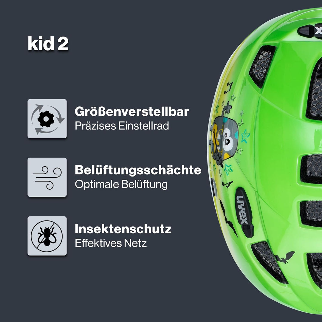 Uvex Unisex Kinder Radhelm 46-52 cm Green, 46-52 cm Green