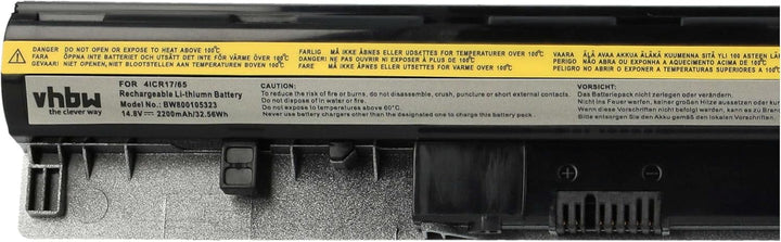 vhbw Li-Ion Akku 2200mAh (14.8V) schwarz kompatibel mit Notebook, Laptop Lenovo IdeaPad S300, S310,