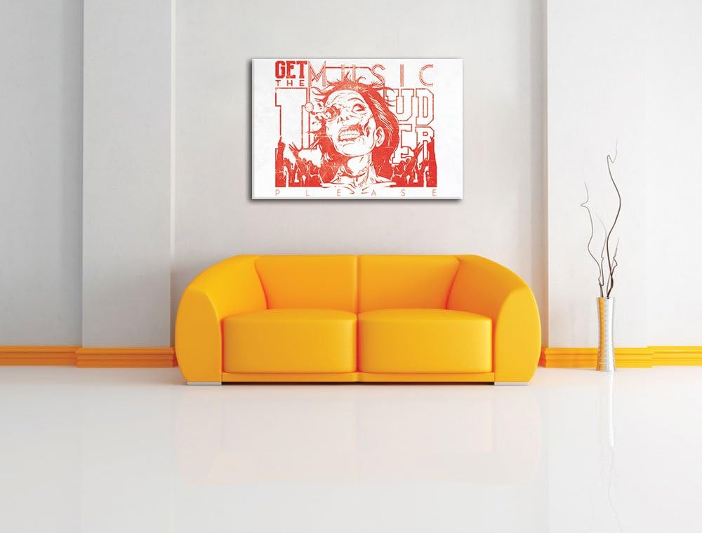 Get the music louder Light Format: 100x70auf Leinwand, XXL riesige Bilder fertig gerahmt mit Keilrah