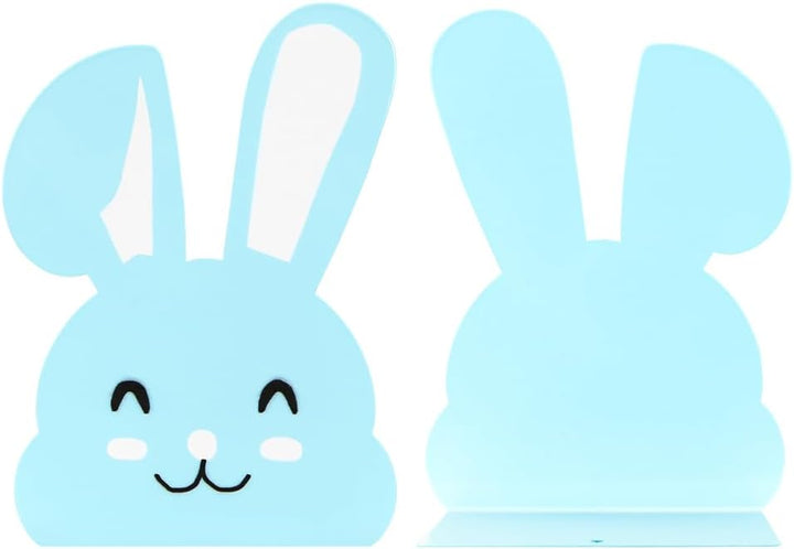 1 Paar niedliche Metall-Buchstützen, Cartoon-Tier-Hase, lange Ohren, rutschfest, Eisen, Buchstütze,