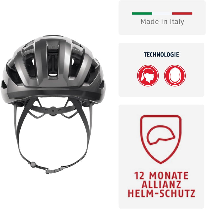 ABUS Rennradhelm PowerDome MIPS - leichter Fahrradhelm mit cleverem Belüftungssystem und Aufprallsch