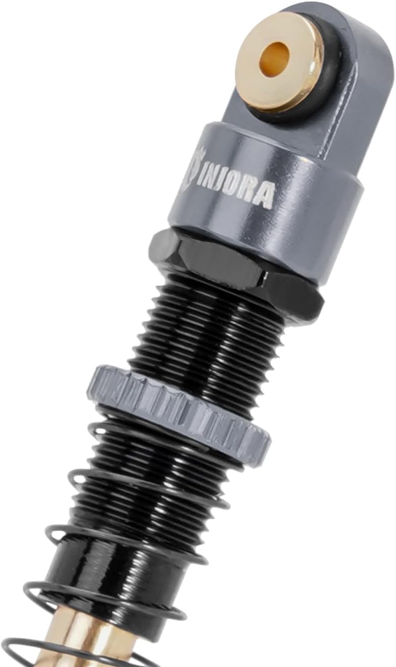 INJORA 51mm Stossdämpfer-Doppellauf Dämpfer mit Langem Federweg für Axial AX24 SCX24 Upgrade 1/24 RC