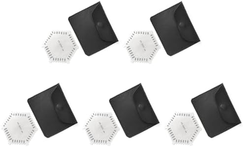 5 Stück Edelstahl-Nassfilmkamm 25-3000 um Dickenmessgerät mit Schwarzem Gehäuse, Zur Schichtdickenme