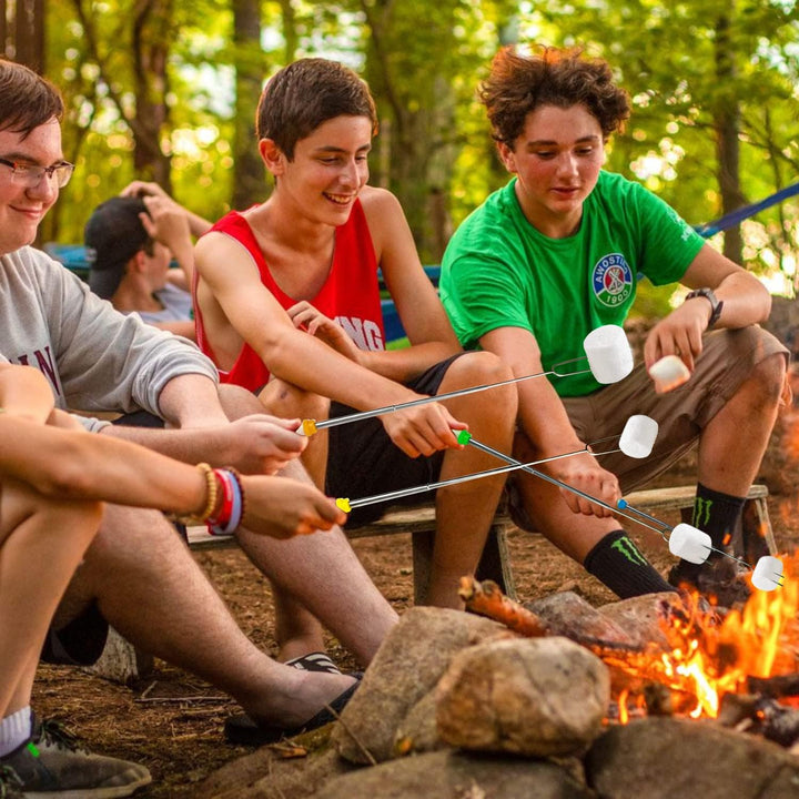 WALFOS Marshmallow-Toastgabeln, Teleskop, Marshmallow-Toast-Kits, Grillspiesse, Lagerfeuer-Bratstäbe