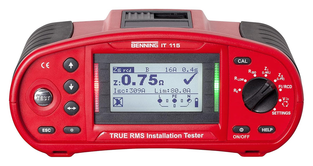 Benning IT 115 True RMS Installationstester, 044104, rot & VARTA Power on Demand AA Mignon Batterien
