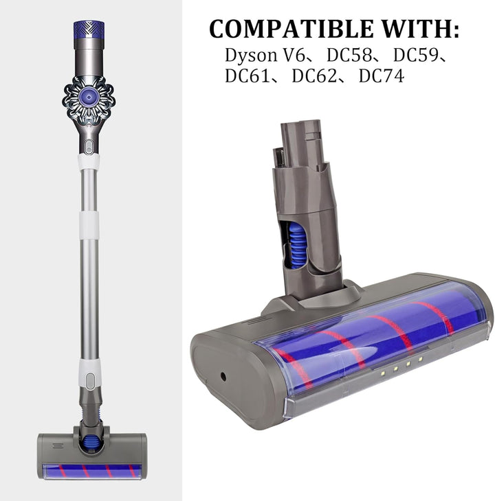 Ersatz Soft Roller Reinigungskopf mit Weicher Walze für Dyson V6 Animal, V6 Fluffy, DC58, DC59, DC61
