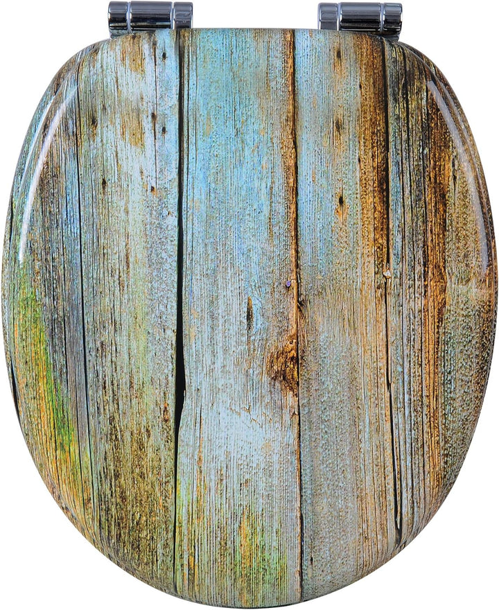 WOLTU #2 Premium WC-Sitz Toilettensitz mit Absenkautomatik, MDF Holzkern, Softclose Scharnier, Antib