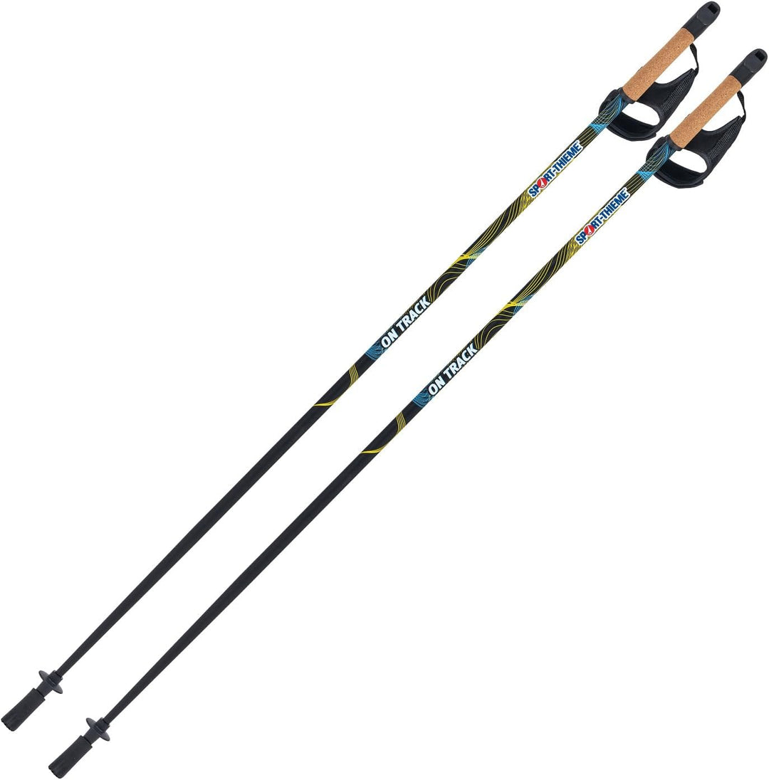 Sport-Thieme Nordic Walking Stöcke | Fixe Stocklänge | Aluminium | Korkgriff | Herausnehmbare Handsc