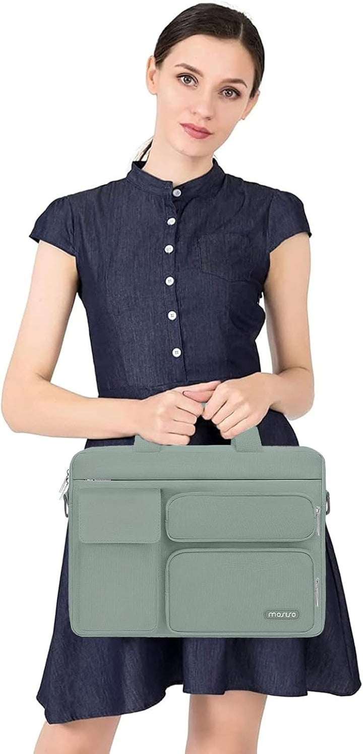 MOSISO Laptop Umhängetasche Kompatibel mit MacBook Air 15 Zoll M2 A2941 2023/Pro 16 2023-2019, 15-15