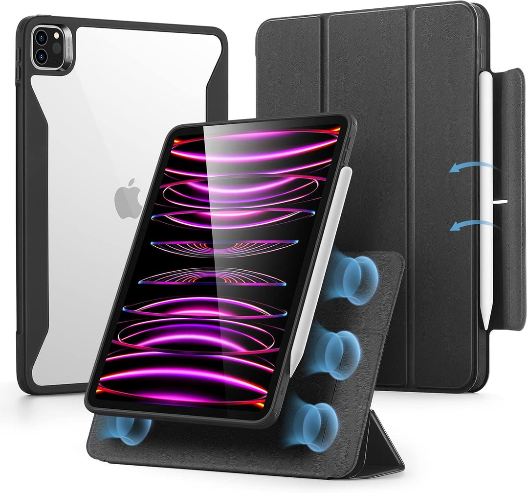 ESR Hybrid Hülle für iPad Pro 12.9 Hülle (2022/2021), iPad Pro 12.9 Case mit Pencil Halter, 12,9 Zol