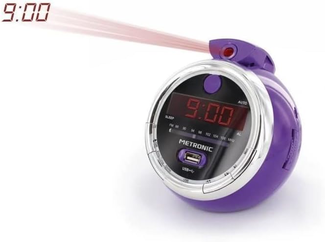 Metronic Radiowecker Projektion, Violett, Normal, Violett