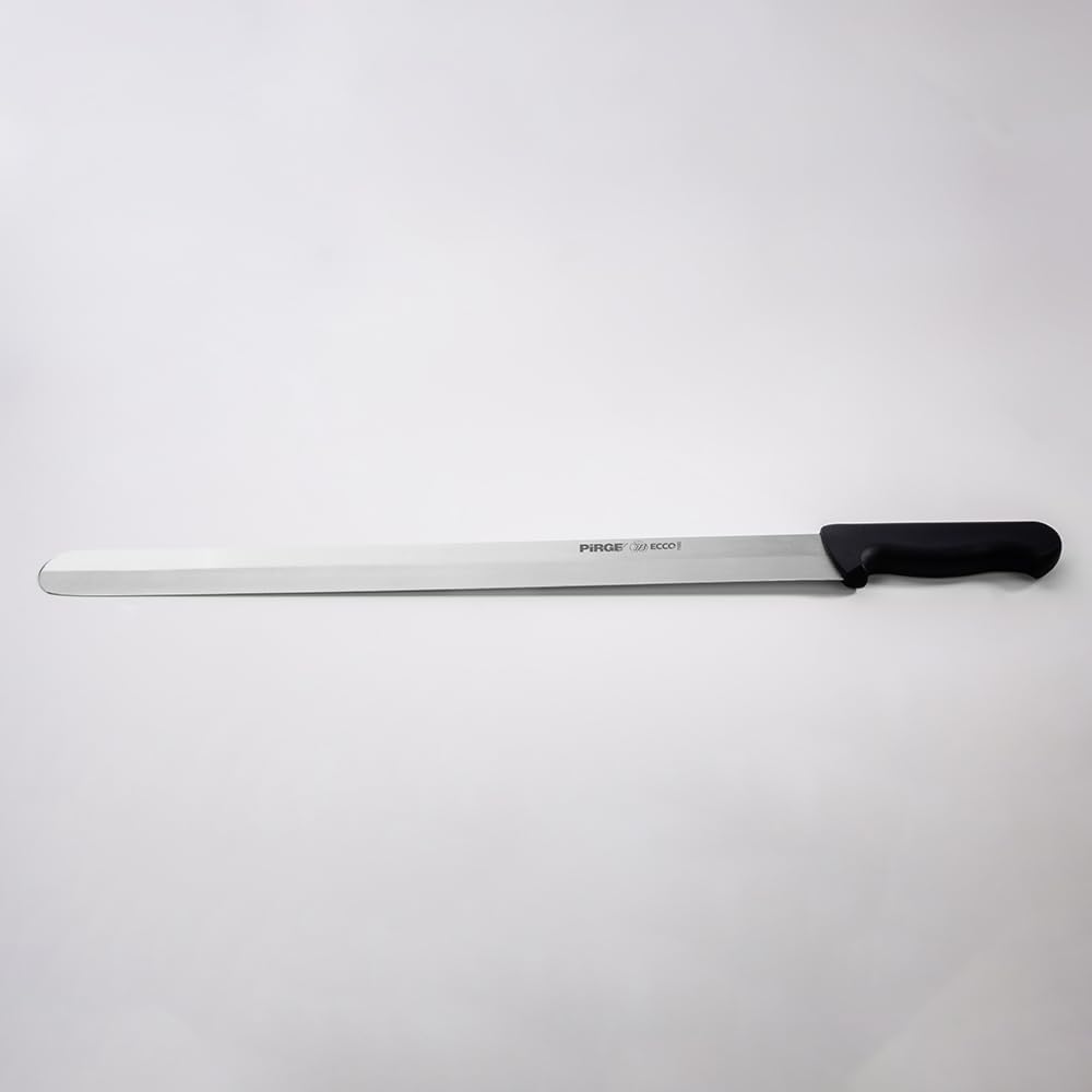 Pirge Ecco Dönermesser 50 cm Schwarz Harter Stahl - Aufschnittmesser - Schärfstes Döner Langmesser -