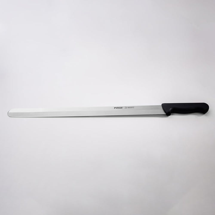 Pirge Ecco Dönermesser 50 cm Schwarz Harter Stahl - Aufschnittmesser - Schärfstes Döner Langmesser -