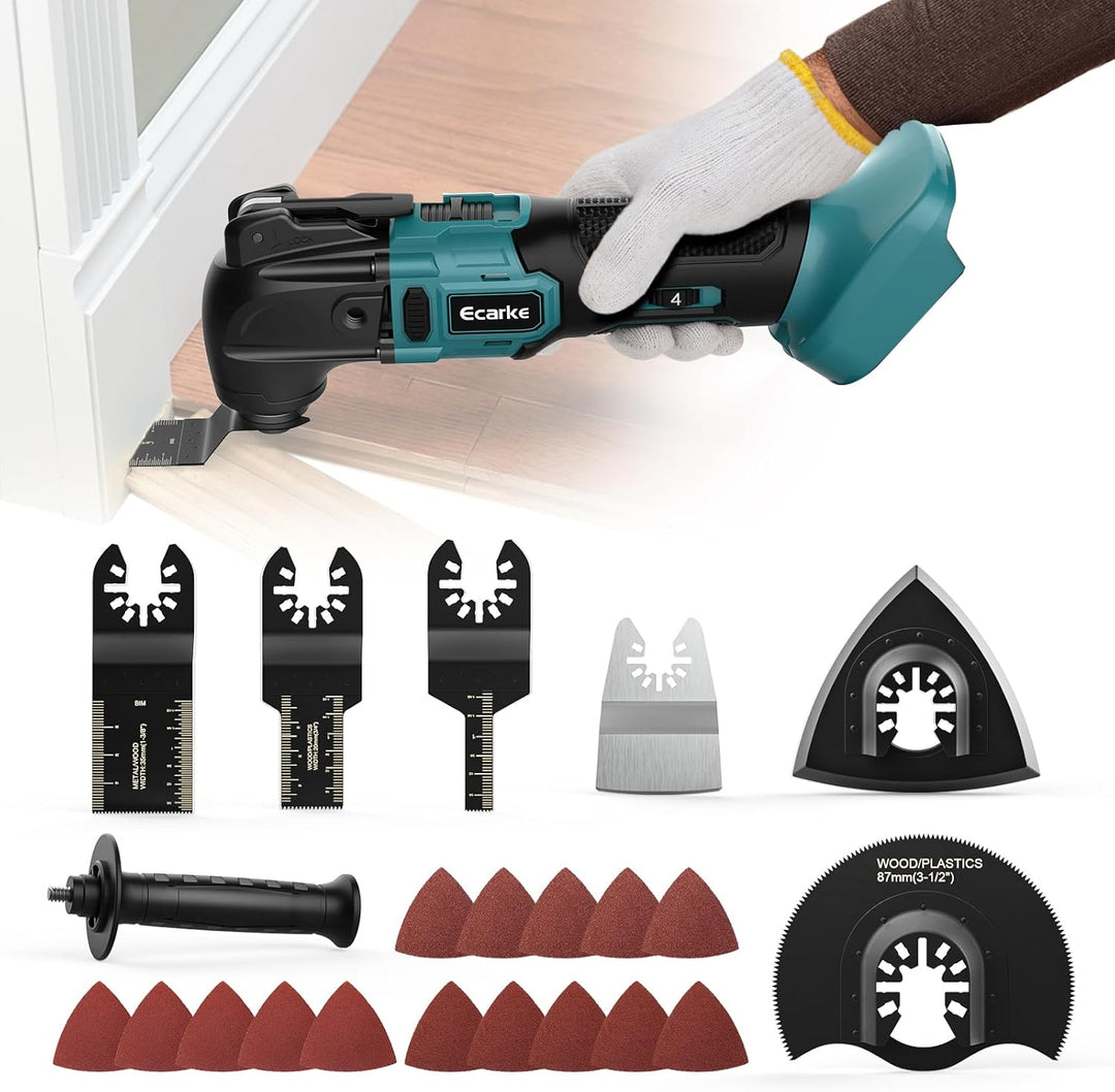 Ecarke Akku-Multifunktionswerkzeug für Makita Akku 18V Li-Ion,Multitool 6 Einstellbare Geschwindigke