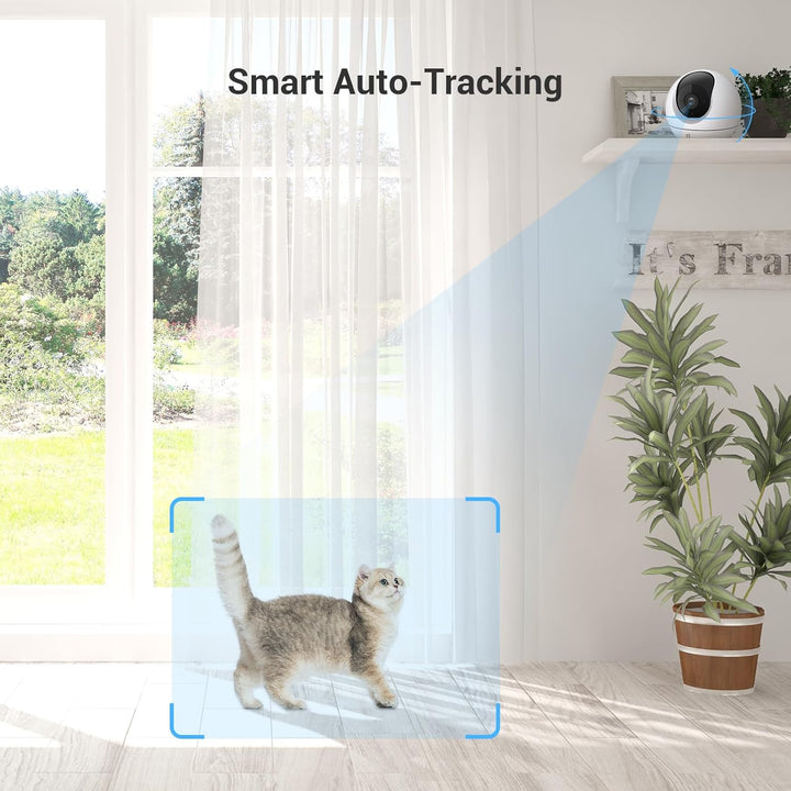 EZVIZ 2K WLAN Überwachungskamera Innen, 360° WLAN Kamera mit Personenerkennung, Auto Tracking und St