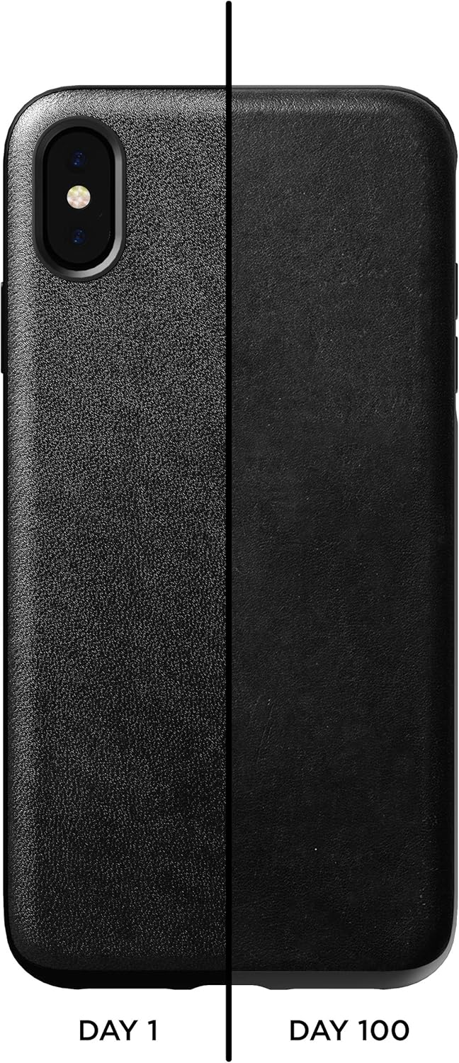 NOMAD NM21T10R00 Rugged Leather Case iPhone XS Max schwarz