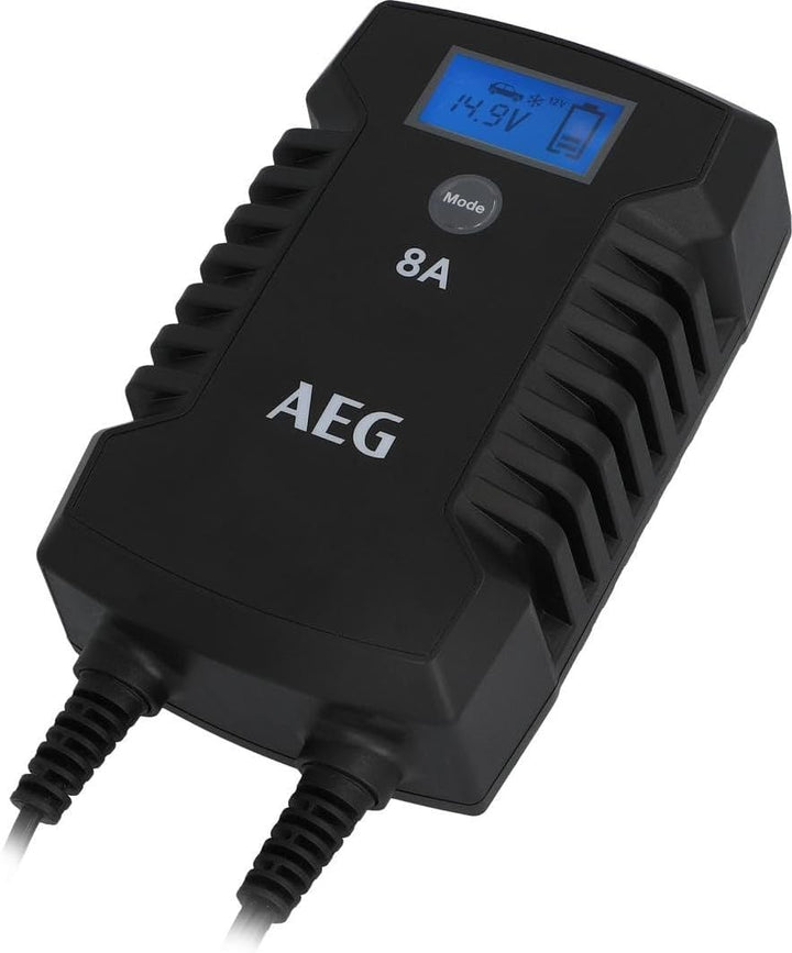 AEG Automotive 10618 Mikroprozessor-Ladegerät für Auto Batterie LD 8.0, 8 Ampere für 12/24 V, 7-HF L
