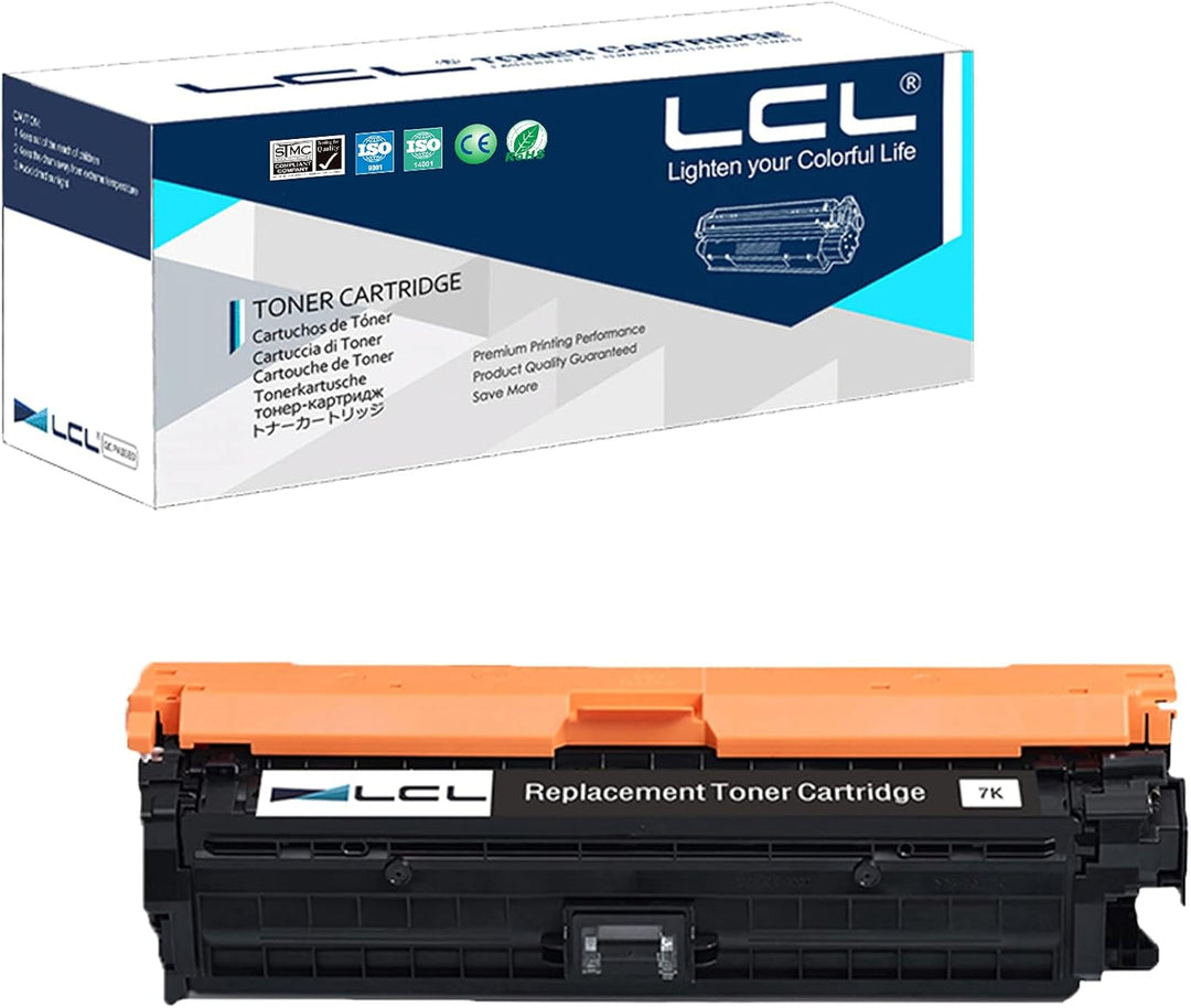 LCL Remanufactured Tonerkartusche CE740A 307A CRG322 CRG-322 (1 Schwarz) Ersatz für HP Color Laserje