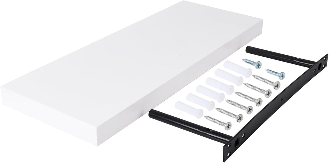 EUGAD Wandregal Wandboard 2er Set Hängeregal Holz Board Modern Weiss 30x23x3,8cm 0086QJ-2 Weiss 30 c