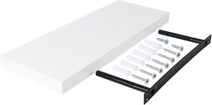 EUGAD Wandregal Wandboard 2er Set Hängeregal Holz Board Modern Weiss 30x23x3,8cm 0086QJ-2 Weiss 30 c