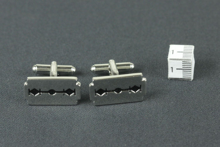 Miniblings Rasierklingen Manschettenknöpfe Miniblings Knöpfe + Box Klingen Rasieren Klinge - Herrens