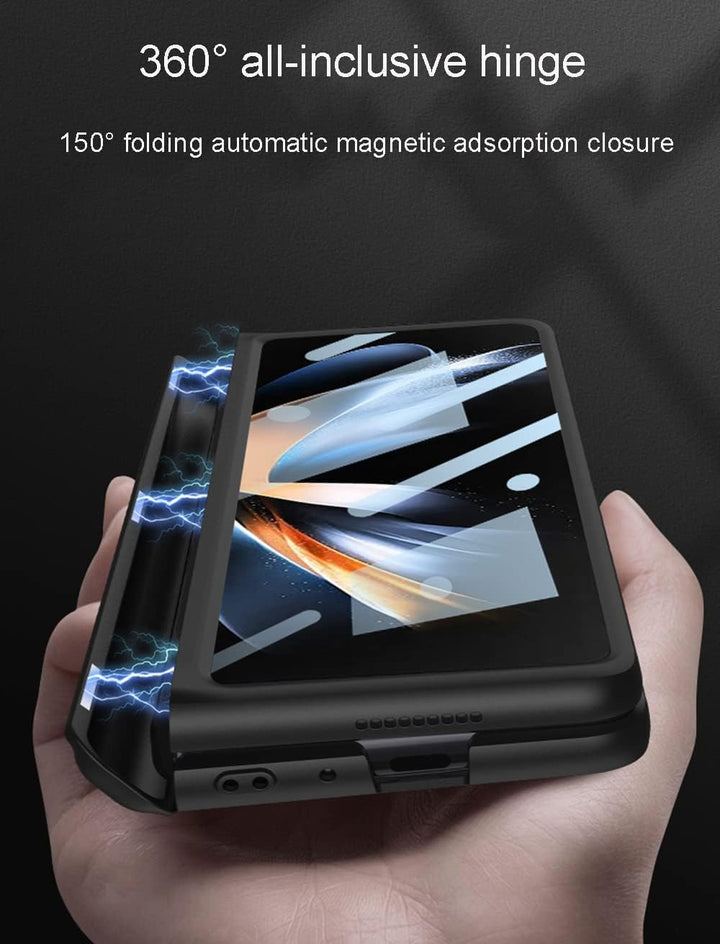CeeEee Galaxy Z Fold 4 5g Hülle 360 Grad Vollschutz Case Built in Bildschirm Schutz Handyhülle mit S