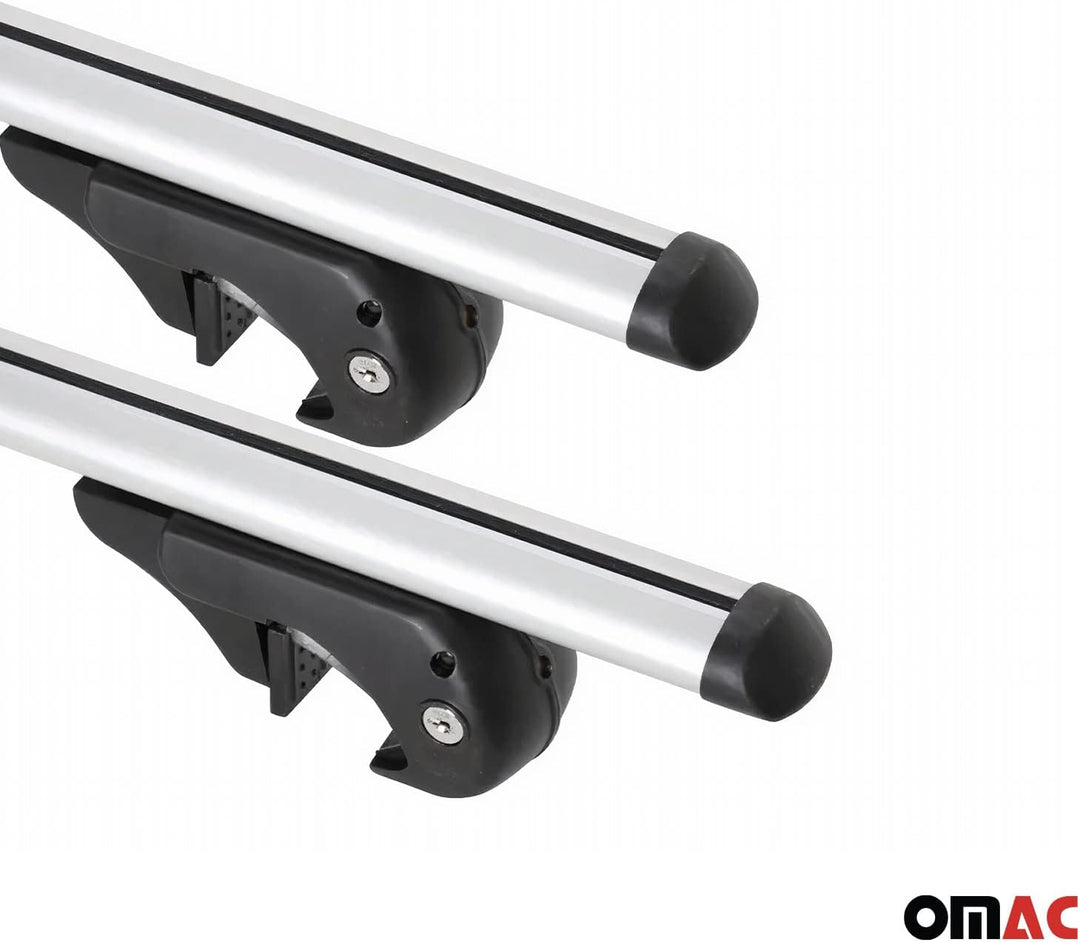 Menabo Dachträger Gepäckträger kompatibel mit Ford Kuga 2008-2012 90kg TÜV Alu Grau 2X Kuga 2008-201