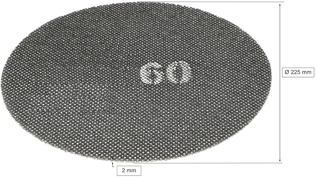 KOTARBAU® 20er Set Schleifgitter-Scheibe Ø 225 mm mit Klett Hart 60, Hart 60