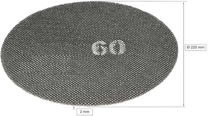KOTARBAU® 20er Set Schleifgitter-Scheibe Ø 225 mm mit Klett Hart 60, Hart 60