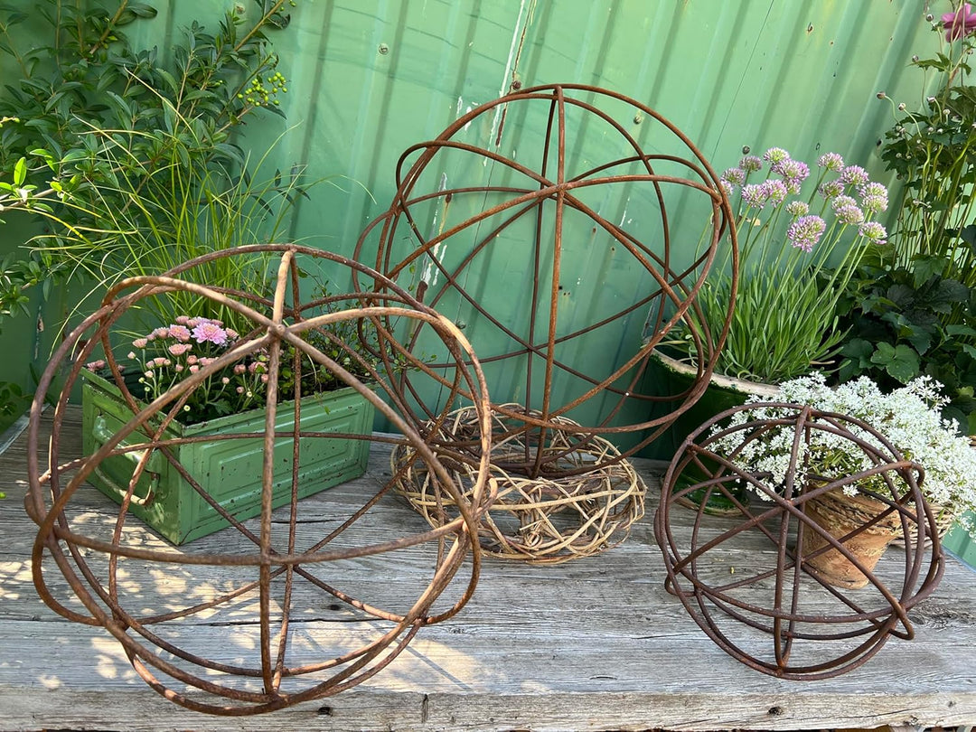 Rostkugel Dekokugel verrostet Drahtkugel Kugel Gartenkugel Metall Rost Deko Edelrost 40cm Durchmesse