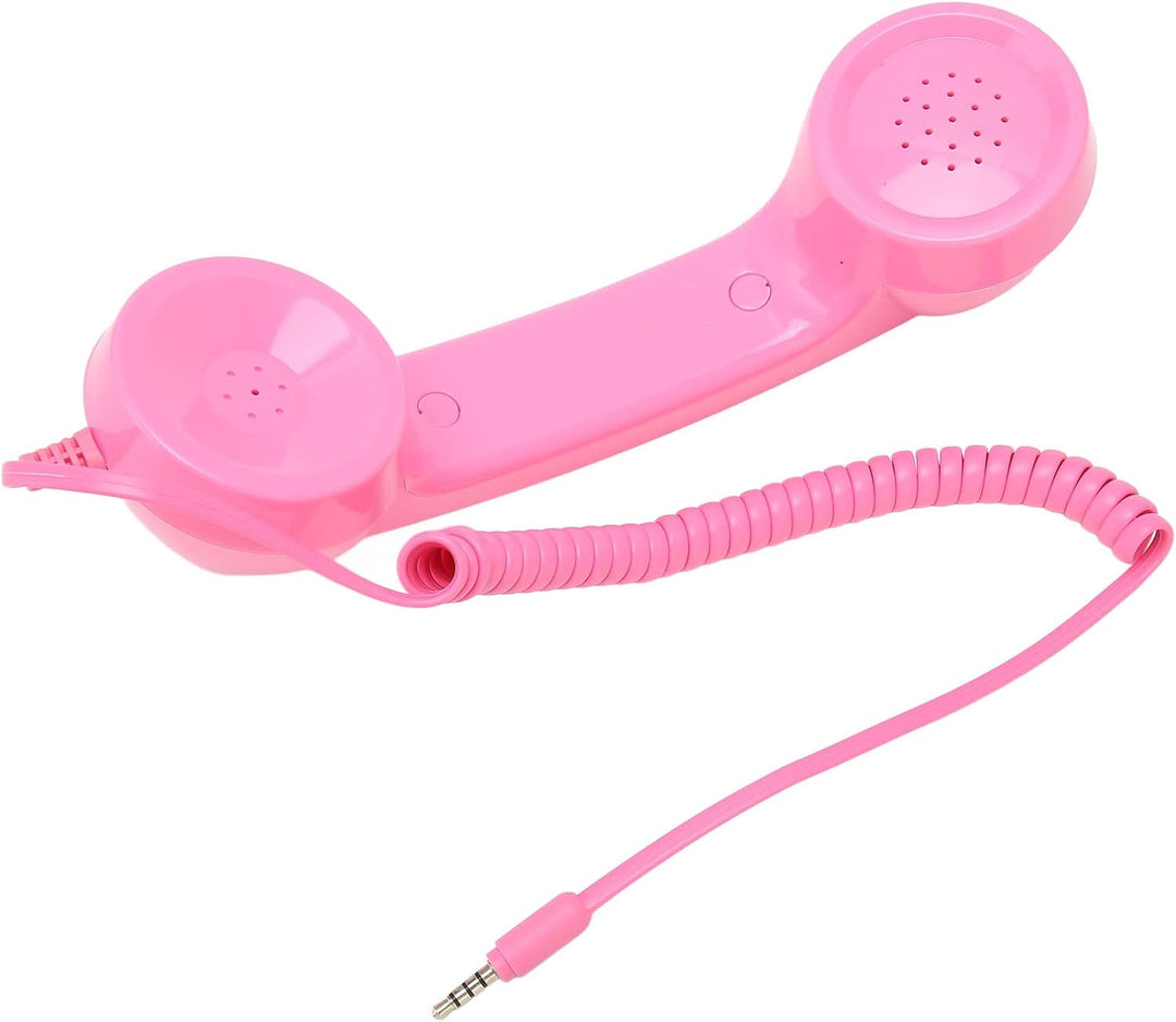 Retro 3,5-mm-Telefonhörer, Multifunktionaler, Strahlungsfreier Handtelefonempfänger, One-Touch-Bedie
