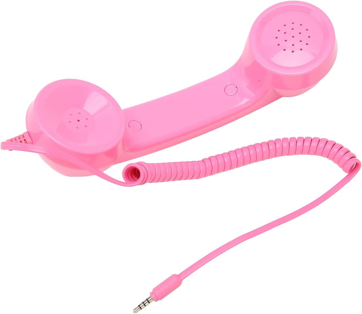 Retro 3,5-mm-Telefonhörer, Multifunktionaler, Strahlungsfreier Handtelefonempfänger, One-Touch-Bedie