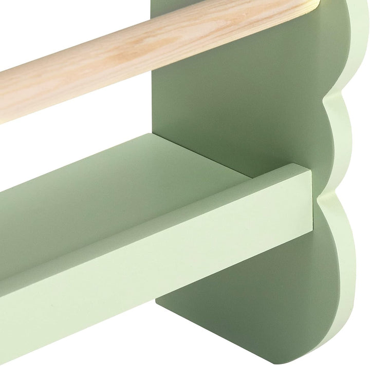 WOLTU Kinder Bücherregal Wandregal, Bücher-Organizer mit 3 Ablagen, Kinderregal für Buchaufbewahrung