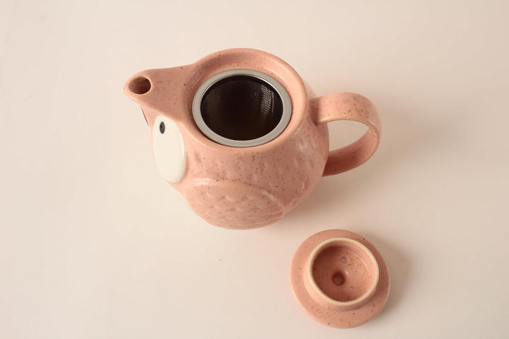 Minoribo Mino Ware CPK104 Teekanne aus japanischer Keramik, Kyusu Eule, hergestellt in Japan (Japan