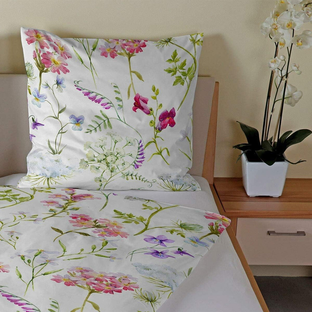 Satin Bettwäsche Florenz 1 Bettbezug 155 x 220 cm + 1 Kissenbezug 80 x 80 cm, 1 Bettbezug 155 x 220