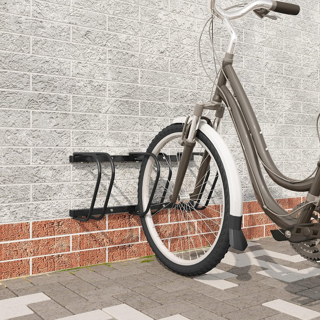 WOLTU Fahrradständer Schwarz für 3 Fahrräder Fahrradhalterung auf dem Boden Aufstellständer für Fahr