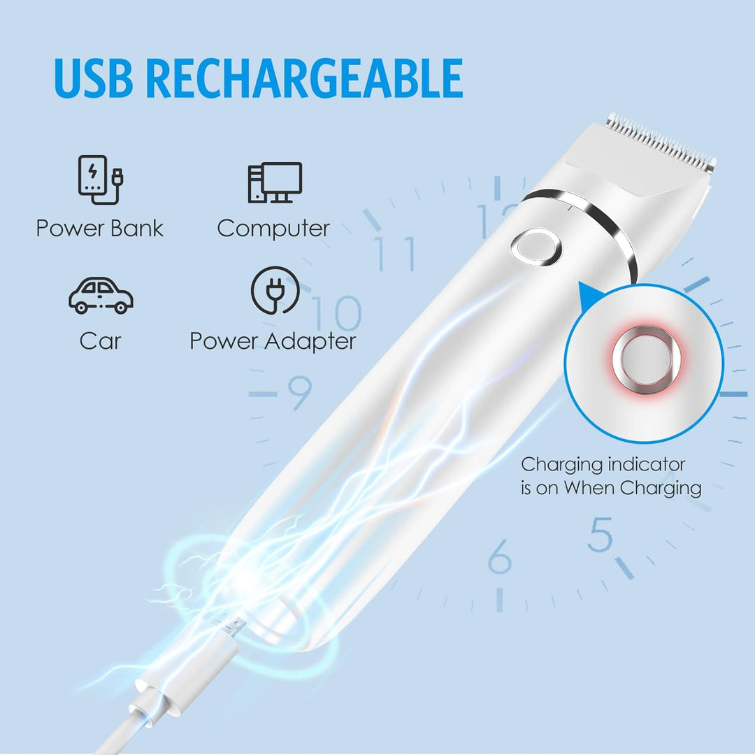 Brifit 2 IN 1 Leise Hundeschermaschine, IPX7 Wasserdicht Schermaschine Katze mit 2 Trimmerkopf, Elek