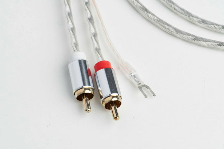 Pro-Ject Connect-it RCA-E, Hochreines Phonokabel NF Kabel mit Masseleitung für Plattenspieler - 1,23