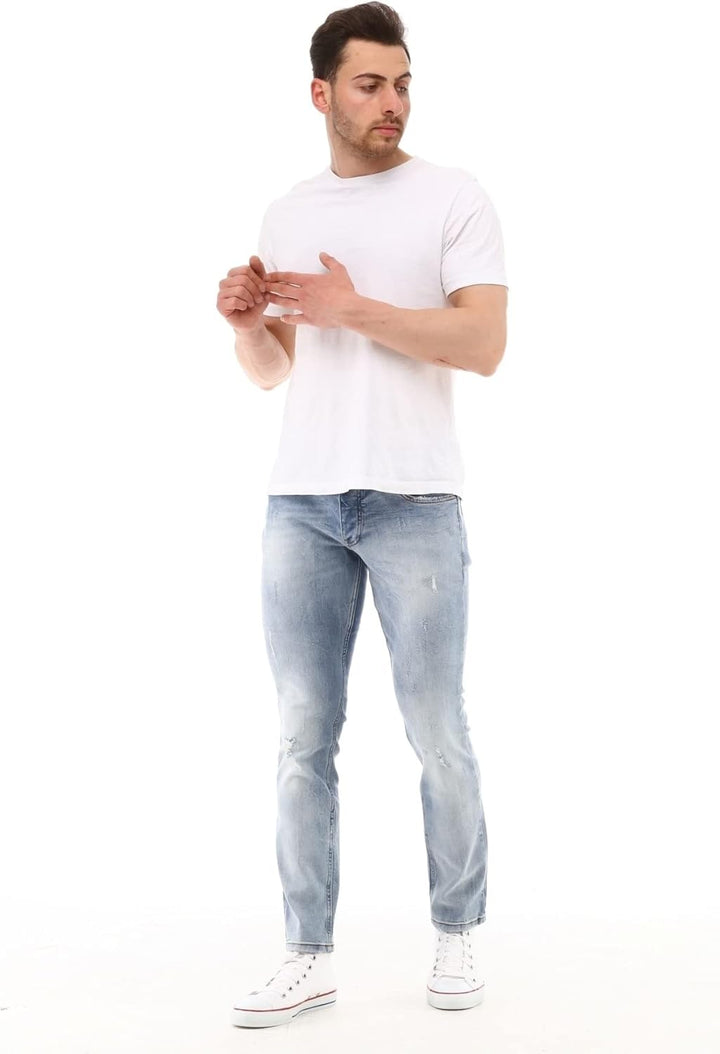 CEDY DENIM Herren Jeans Slim Fit Stretch Jeanshose Design der Neuen Saison Hochwertige Jeans Hose fü