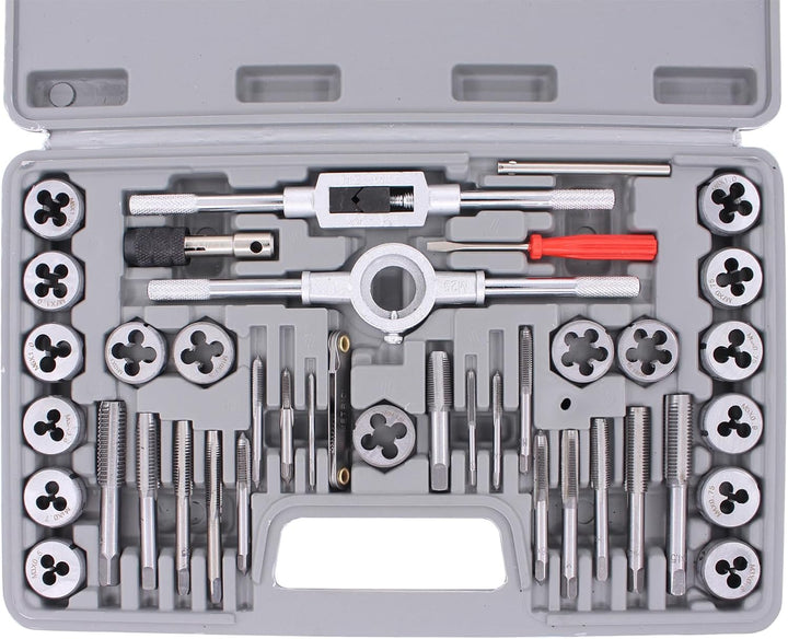 Gewindeschneider Satz 40tlg Gewindebohrer Metrisch M3-M12 Fein Gewinde Schneider Bohrer Werkzeug Set