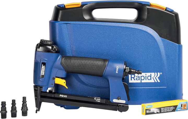 Rapid Drucklufttacker PS141, Druckluft Tacker für Polstern, Leicht, Kompakt und Handlich, für Klamme