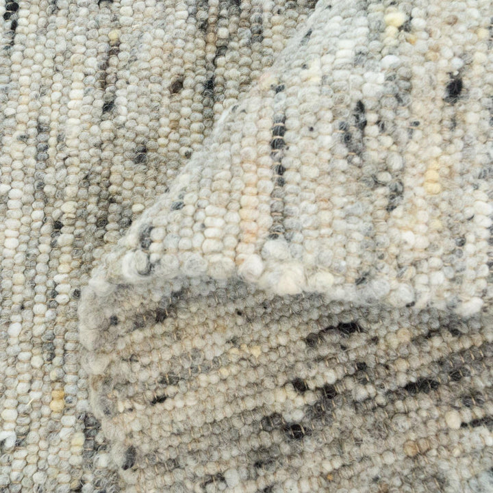 Moderner Handweb Teppich Alpina handgewebt aus Schurwolle für Wohnzimmer, Esszimmer, Schlafzimmer un