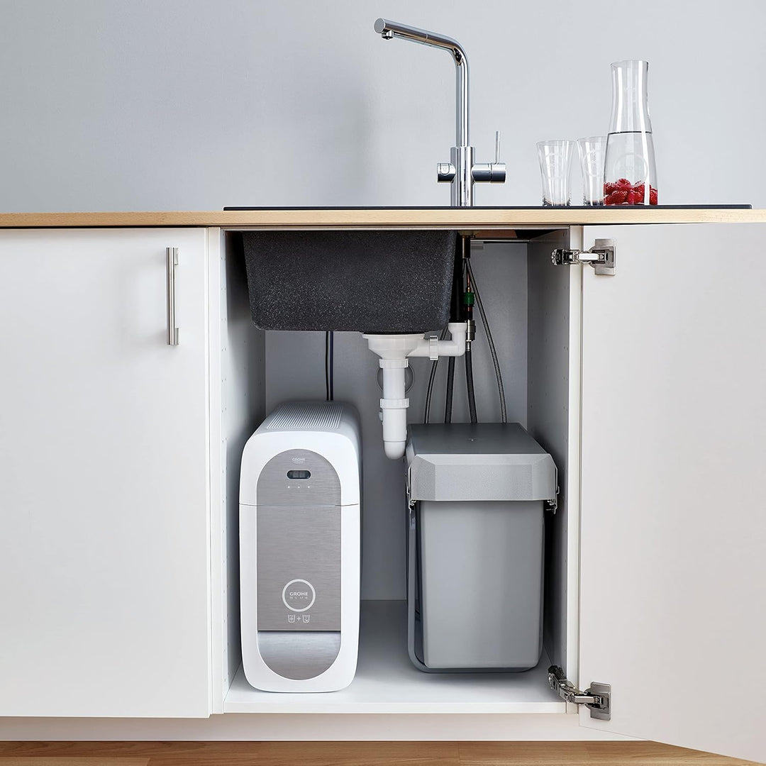 GROHE Blue Accessoires | Mülltrennsystem - Trennung 2-fach, 2 x 15 l | grau | 40855000 Trennung 2-fa