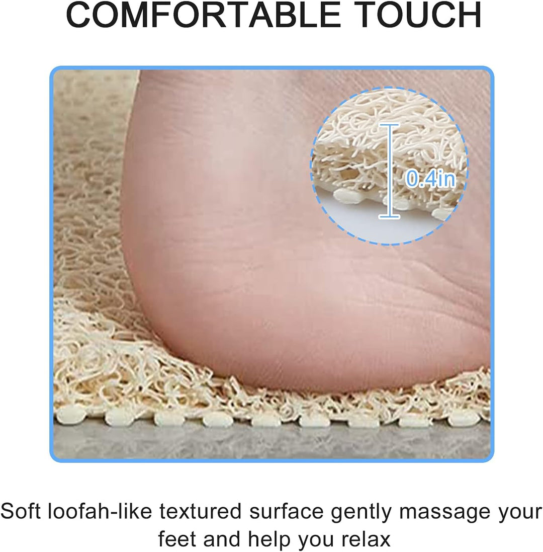 Grosse Duschmatte rutschfest,60 x 60 cm Weich Komfort Badewannenmatte mit Ablauflöchern,Anti-Schimme