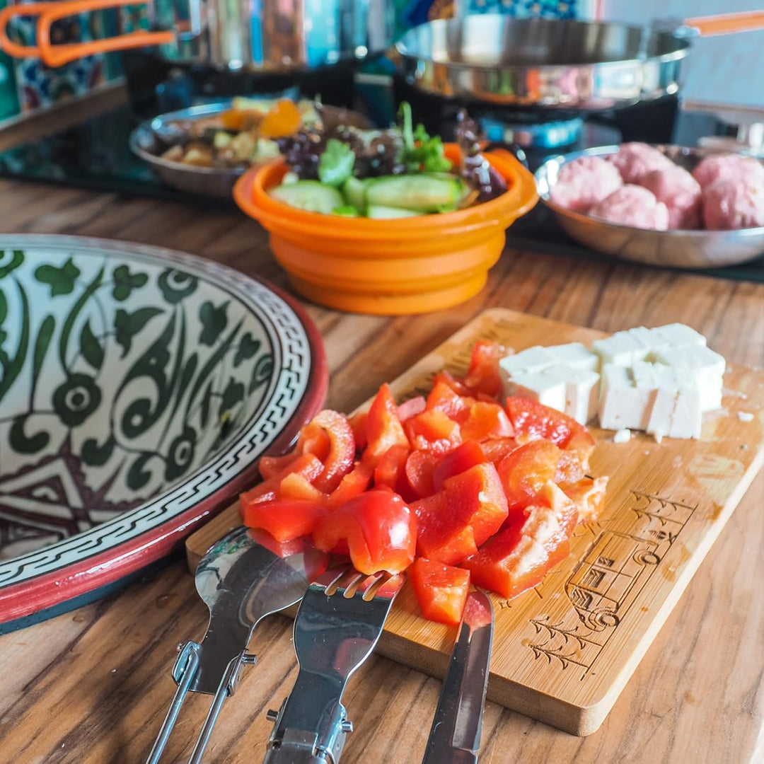 KingCamp Camping Kochset Adventurer I Pro Koch Geschirr Set Stahl Topf Pfanne