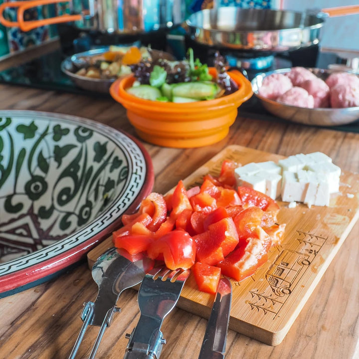 KingCamp Camping Kochset Adventurer I Pro Koch Geschirr Set Stahl Topf Pfanne