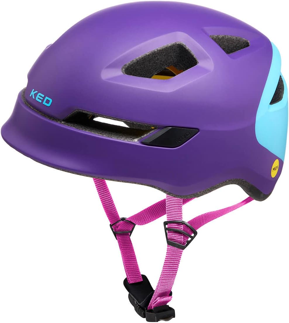 KED Pop MIPS Kinder Fahrrad Helm schwarz/weiss 2023 Violett M (52-56cm), Violett M (52-56cm)
